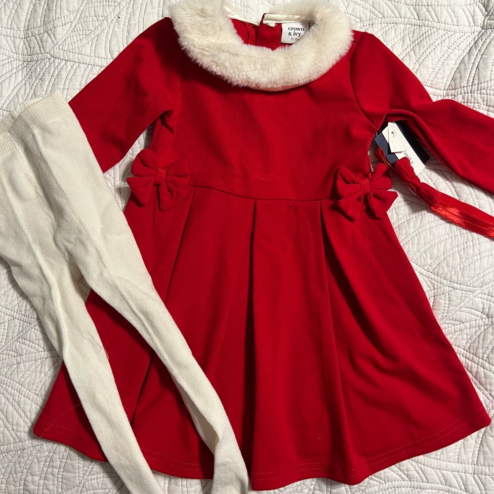 Crown and ivy baby Christmas dress